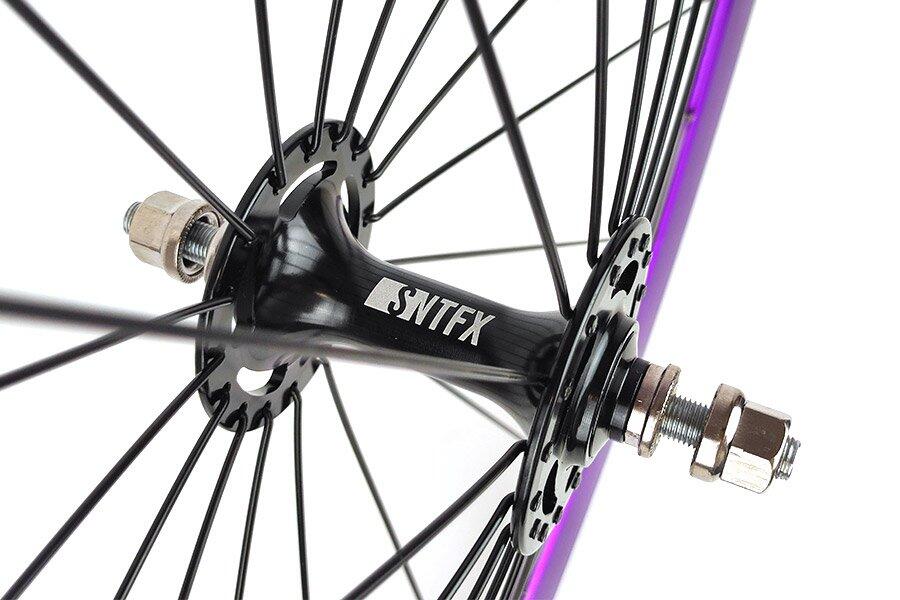Roue Avant Fixie Origin8 Lilas Adz (Rayon radial) 4/5