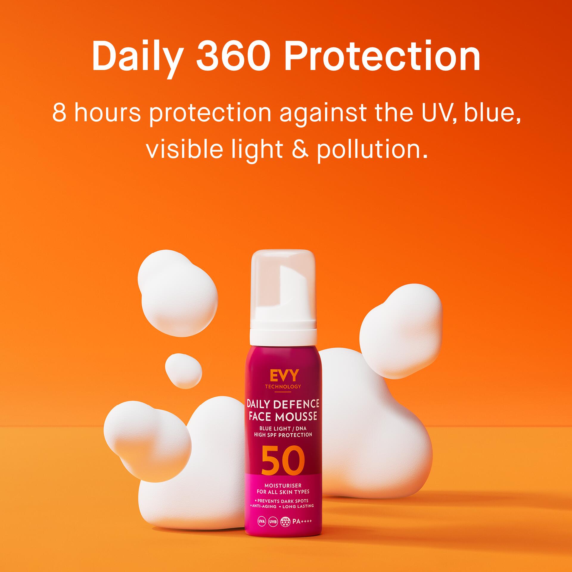 EVY Daily Defense Gezichtsmousse SPF 50 – 75 ml (Skin Cancer Awareness) 2/7