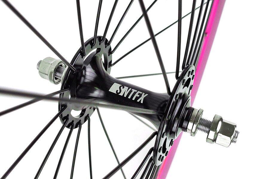 Rueda Fixie Delantera Origin8 Rosa (Radiado Recto) 2/2