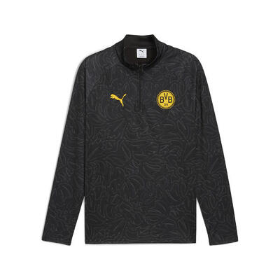 Maglia pre-partita con zip a un quarto Borussia Dortmund da uomo PUMA