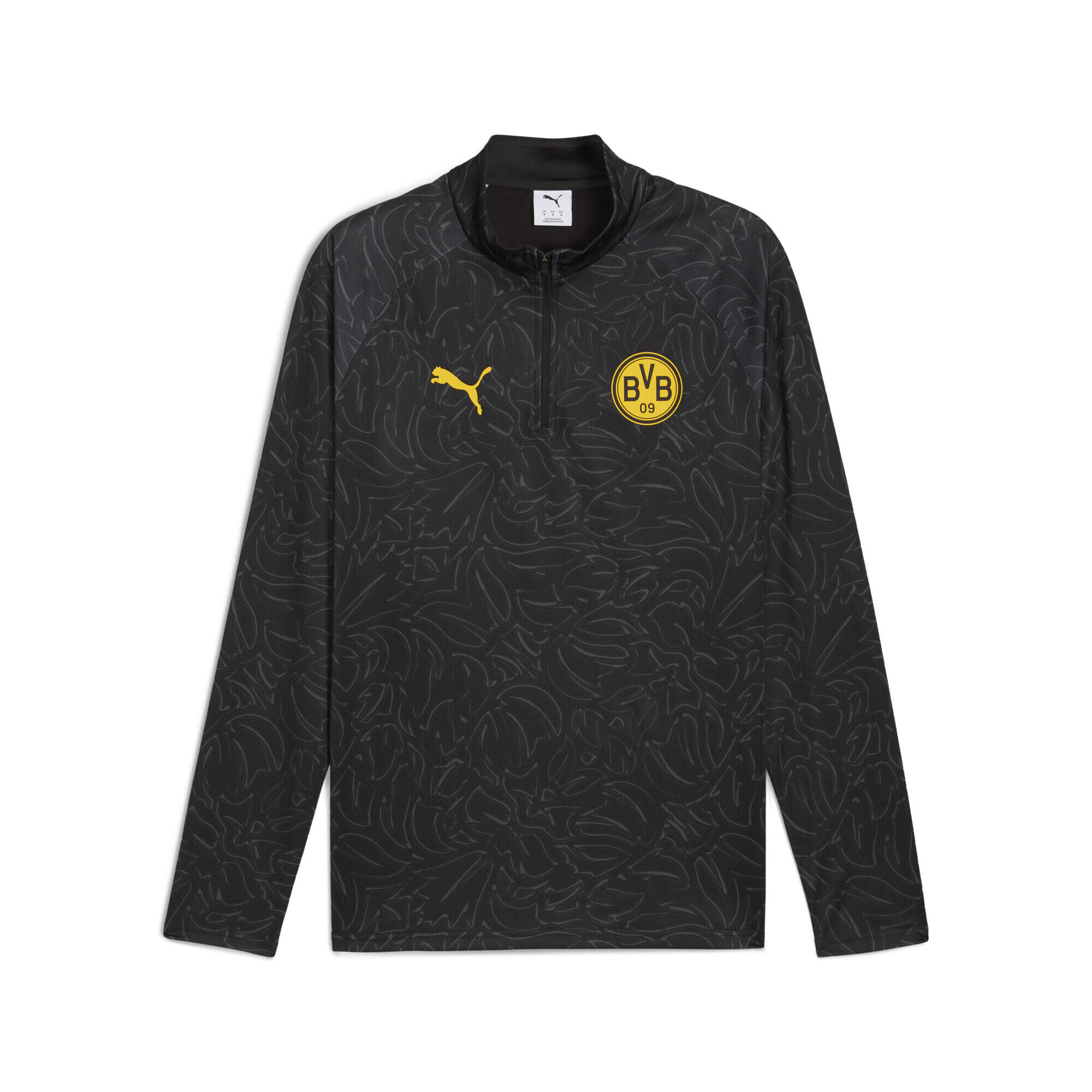 Męska bluza przedmeczowa z zamkiem 1/4 Borussia Dortmund PUMA