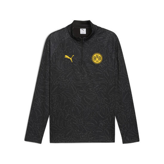 Męska bluza przedmeczowa z zamkiem 1/4 Borussia Dortmund PUMA