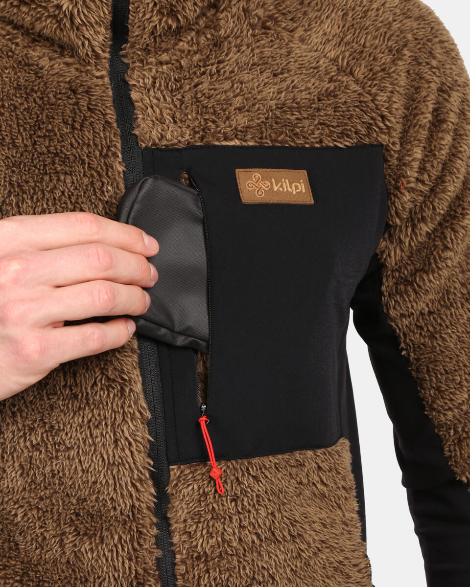 Sudadera con capucha de forro polar para hombre Kilpi NORKA-M 3/5
