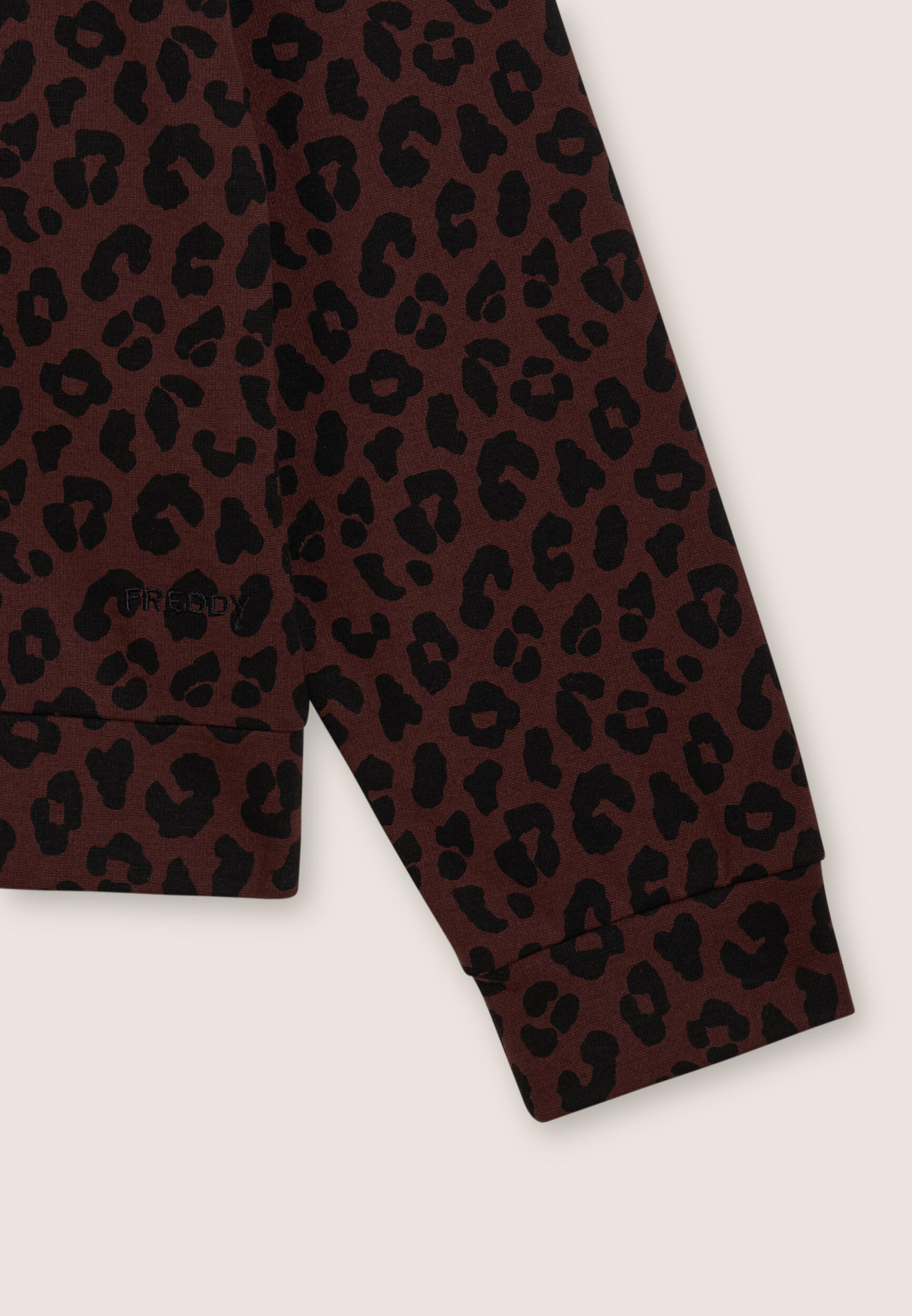 Sweat-shirt pour femmes à col rond imprimé léopard 3/3