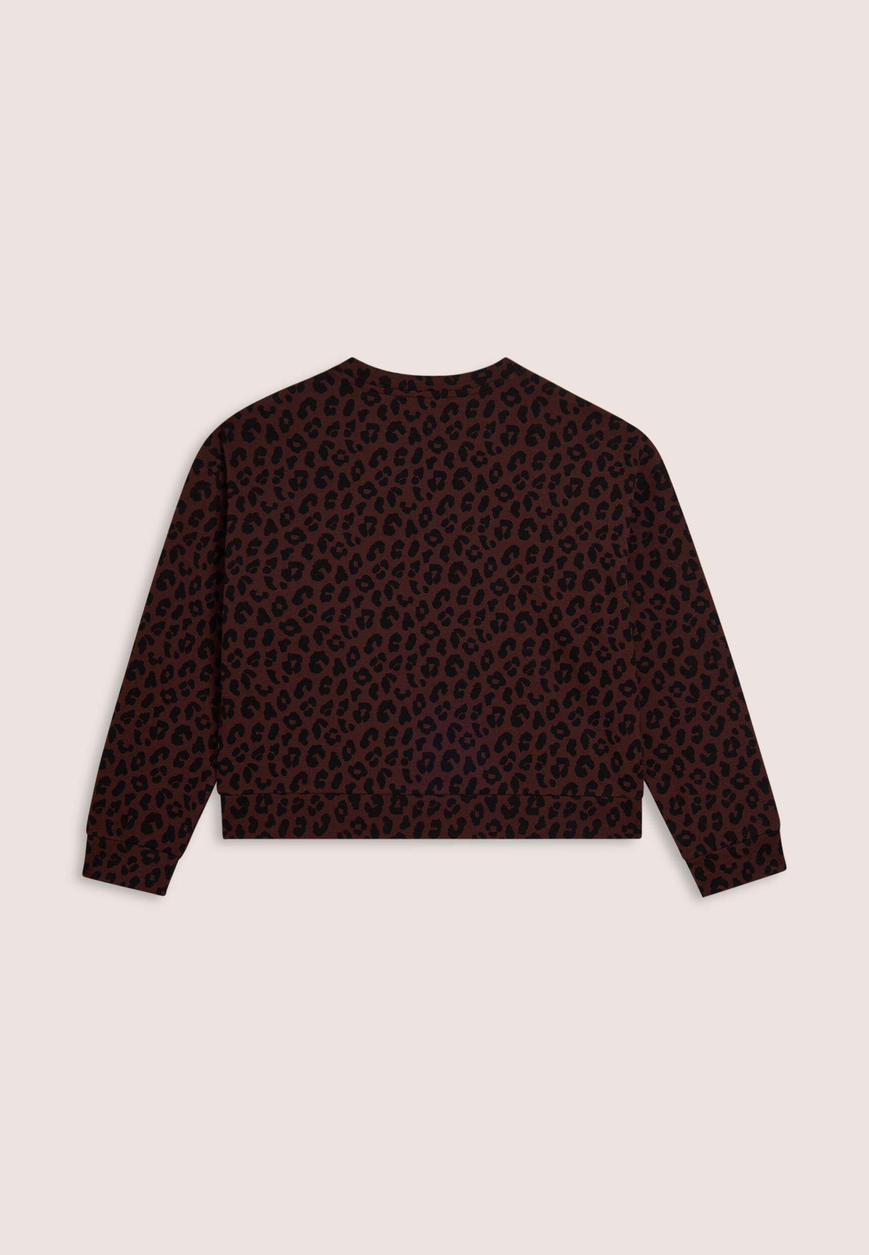 Sweat-shirt pour femmes à col rond imprimé léopard 2/3