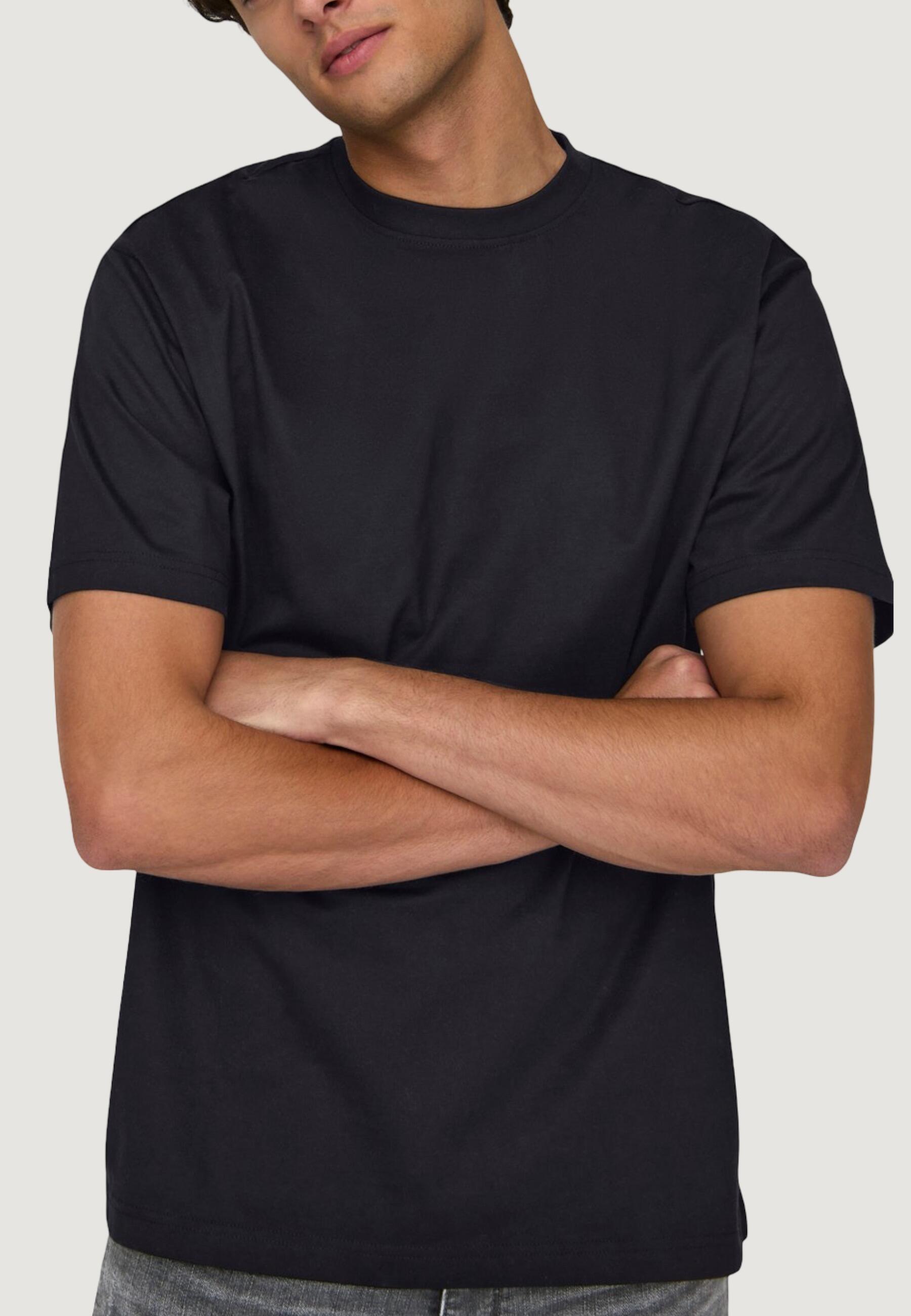 t-shirt crop top Onsfred Life Rlx Ss Tee Noos HOMME noir 3/4