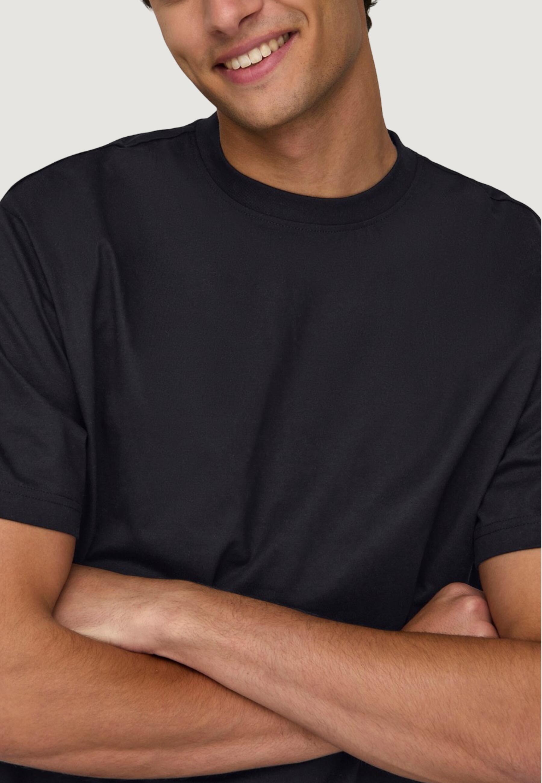 t-shirt crop top Onsfred Life Rlx Ss Tee Noos HOMME noir 4/4