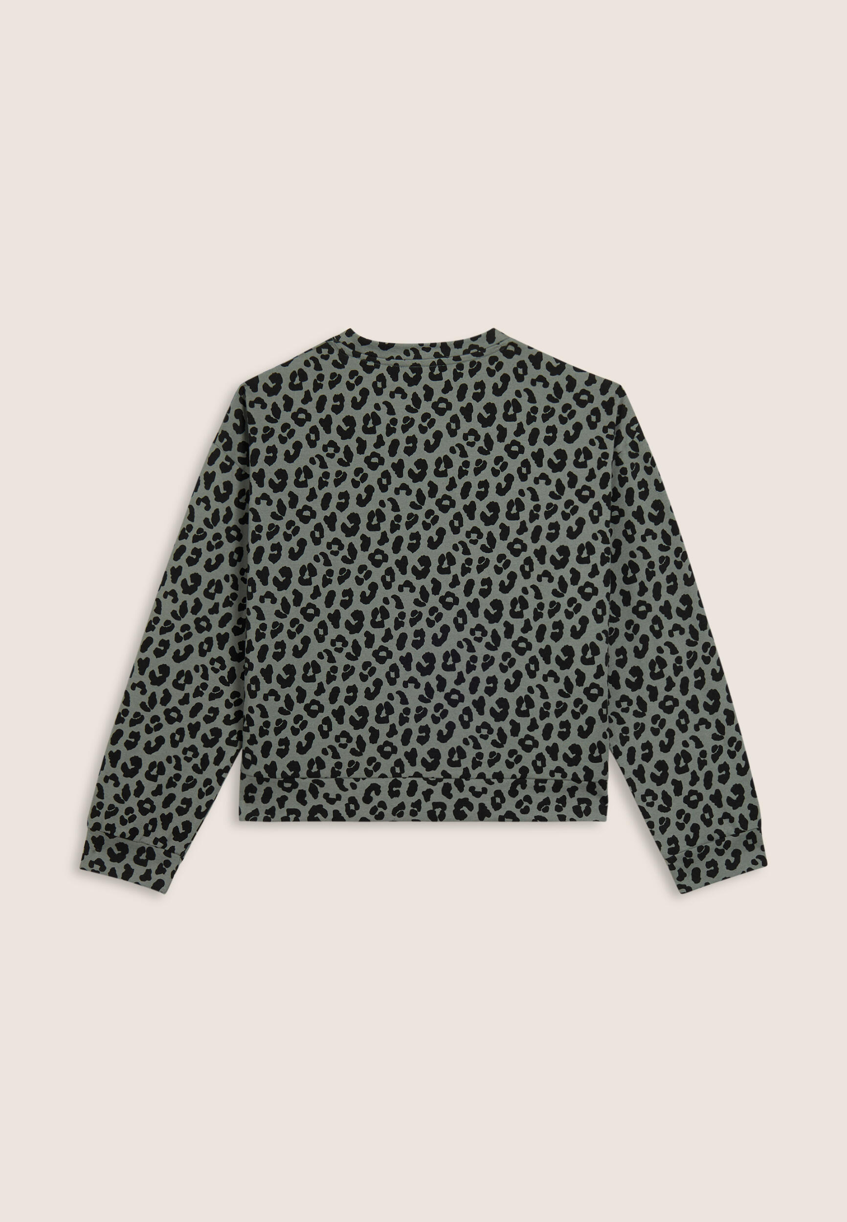 Sweat-shirt pour femmes à col rond imprimé léopard 2/3