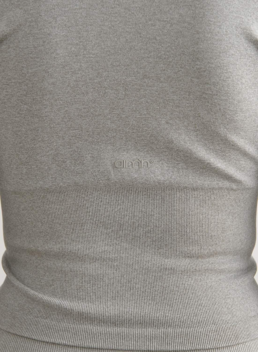 Femme Veste Zippée Sans Couture Respirante Gris Mélangé 6/6