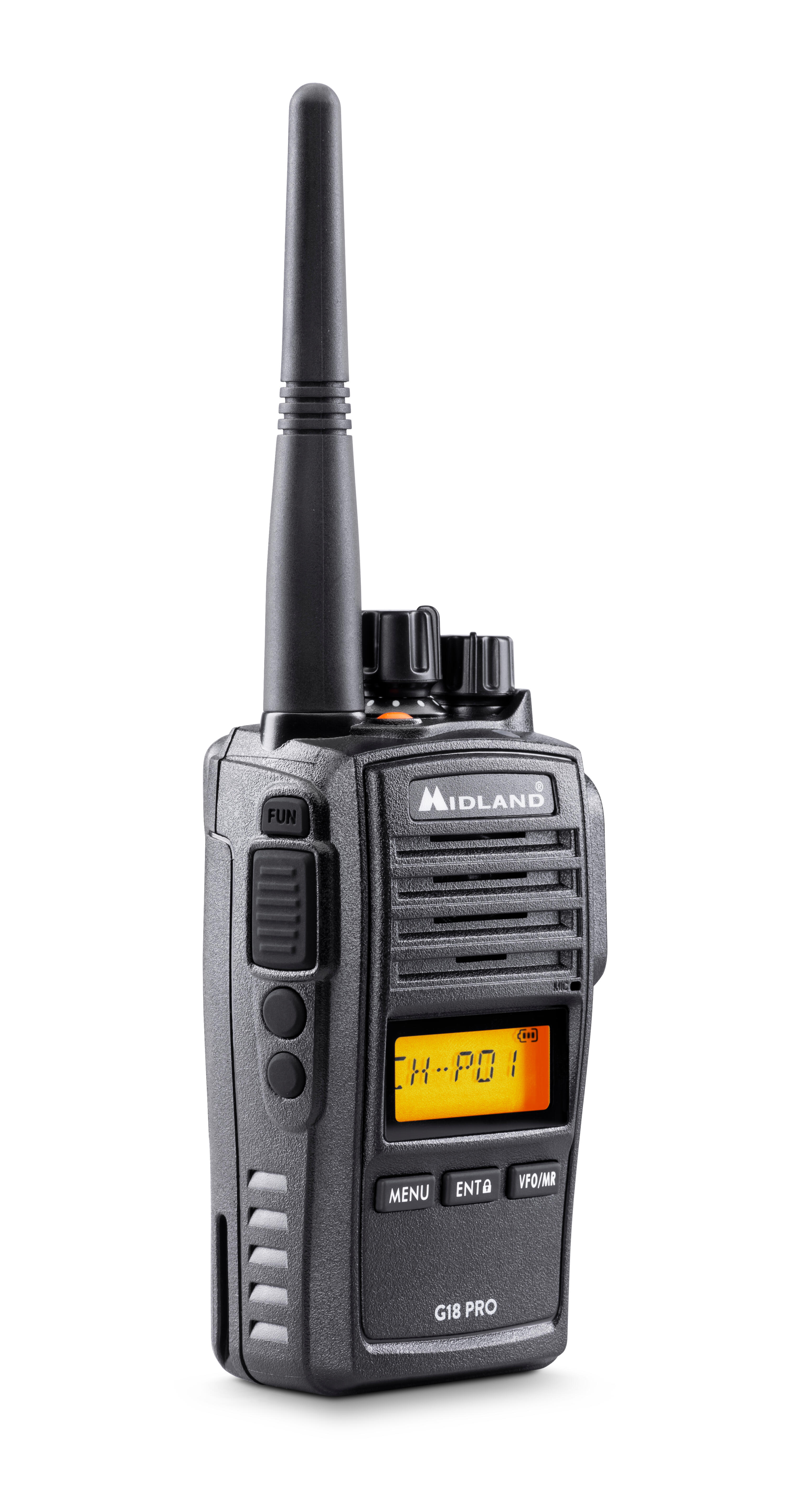 Midland G18 PRO PMR446 Ricetrasmettitore Professionale, IP67, MIL-STD-810G 2/7