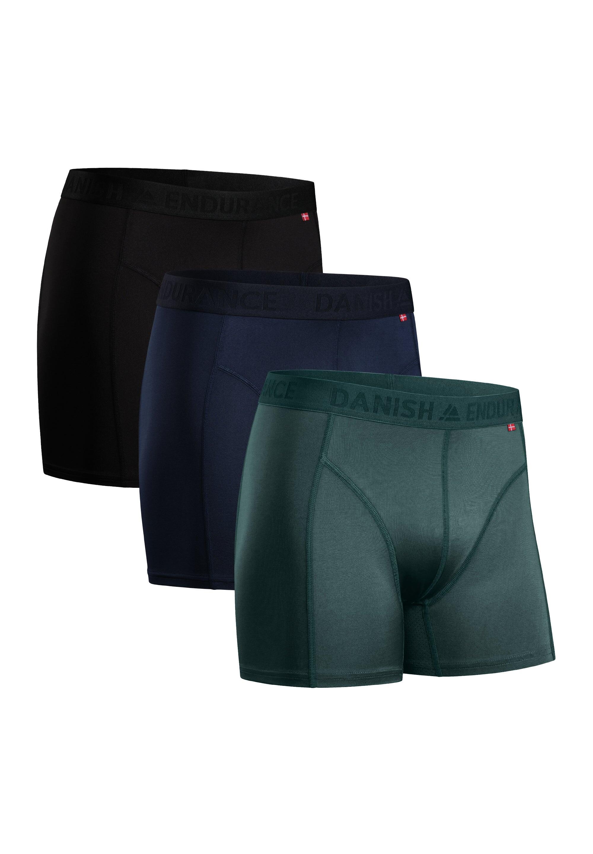 DANISH ENDURANCE Herren Sport-Shorts 3er Pack Atmungsaktiv Schnelltrocknend Performance Passform