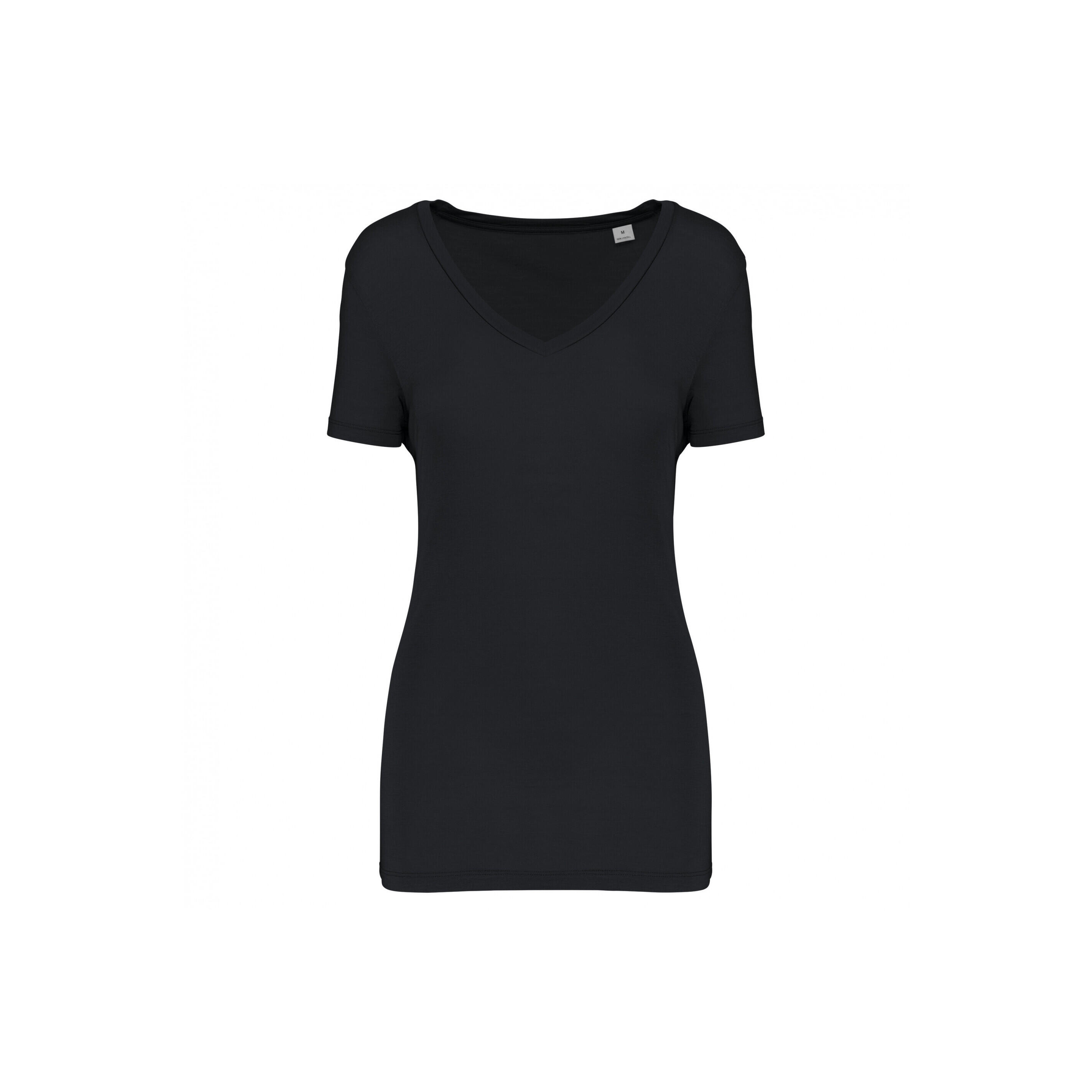 KARIBAN T-shirt da donna con scollo a V Kariban Lyocell Tencel™