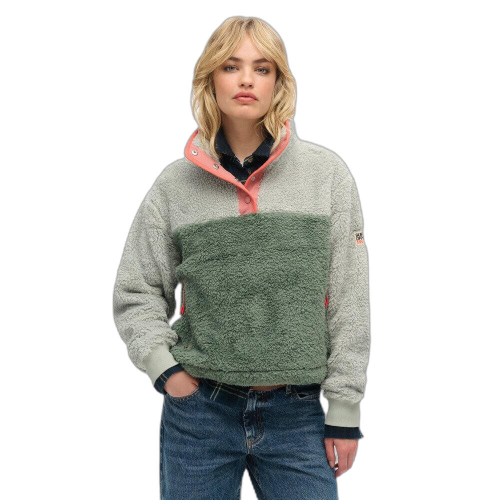 Superdry - Polaire Femme Superdry Mash Up - Polaire - Gris - Decathlon