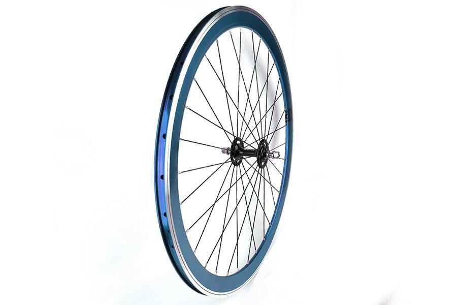 Roue Avant Fixie Origin8 Bleu Adz (Rayon radial) 2/4