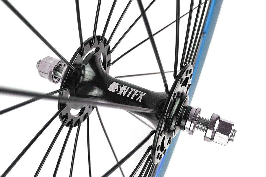 Roue Avant Fixie Origin8 Bleu Adz (Rayon radial) 4/4