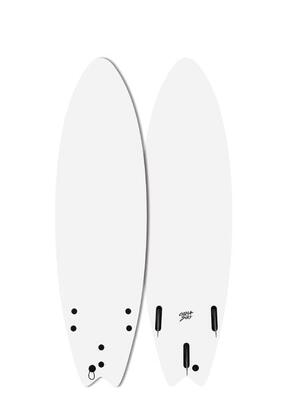 Foam surfboard 6'6" - blank series fish - wit