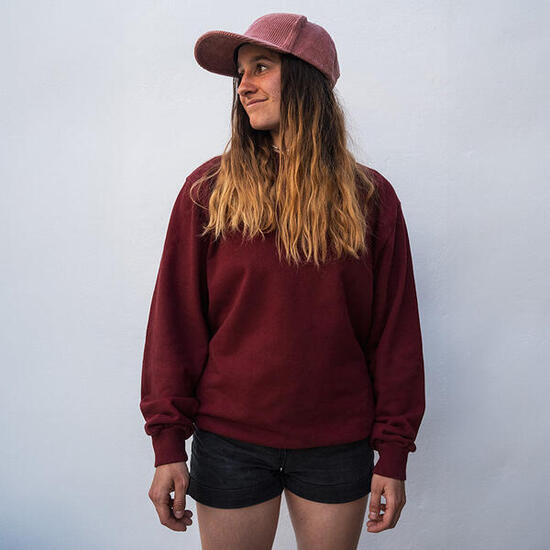 Felpa in cotone biologico Pounda Feroce - Bordeaux