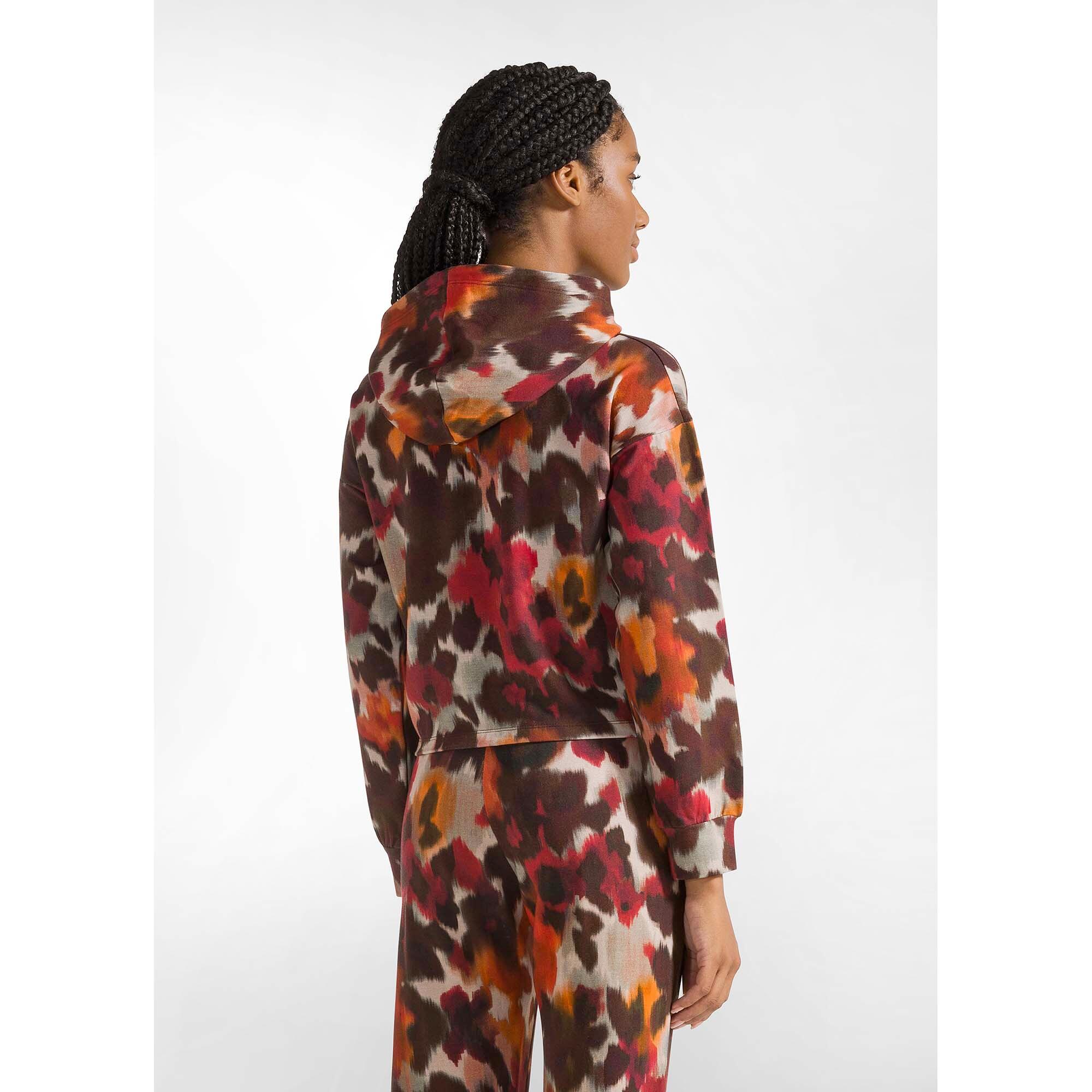 Felpa Deha Allover Knotted Cotton-Modal Hoodie Vrouwen 3/5