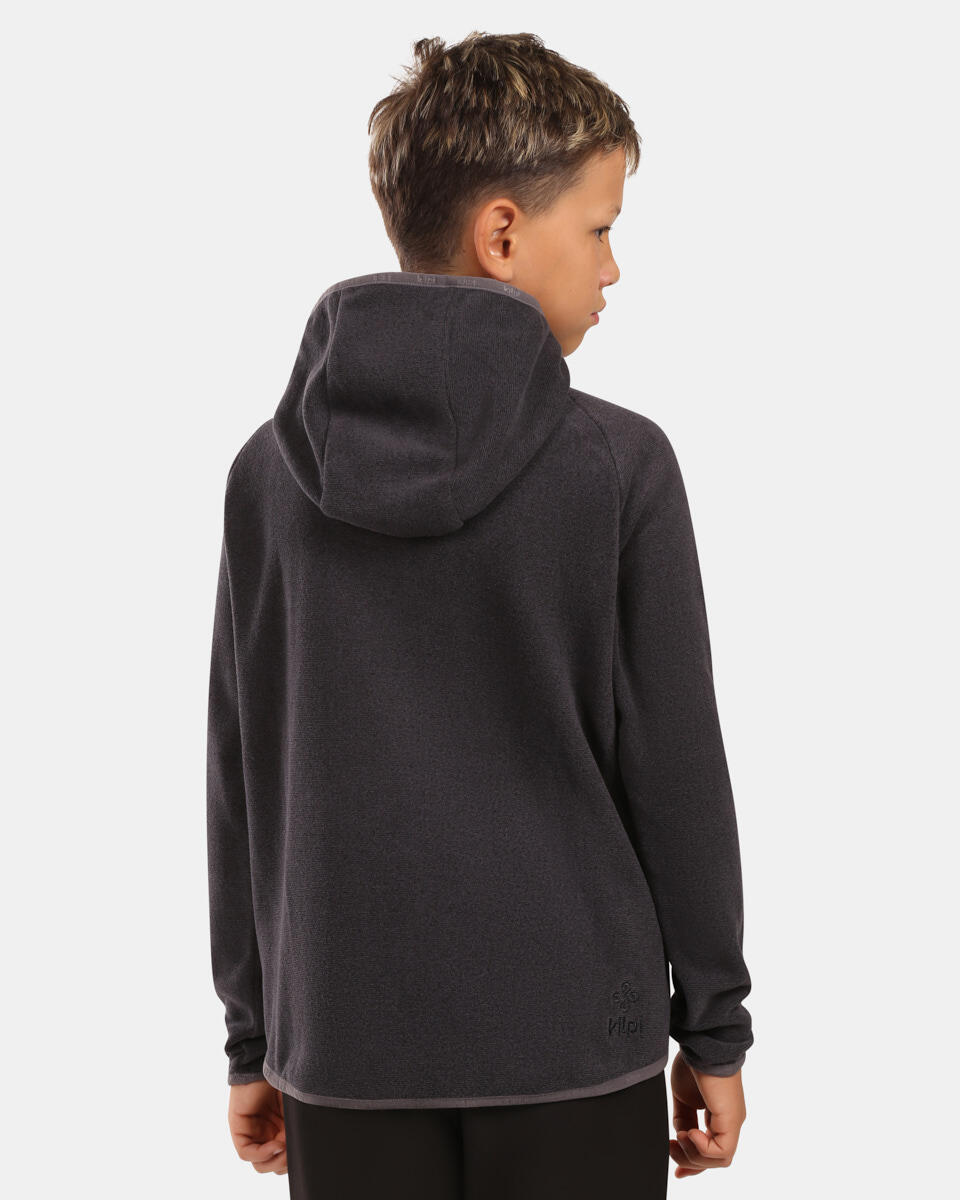 Kilpi Flond-JB sweat polaire à capuche garçon noir 2/3