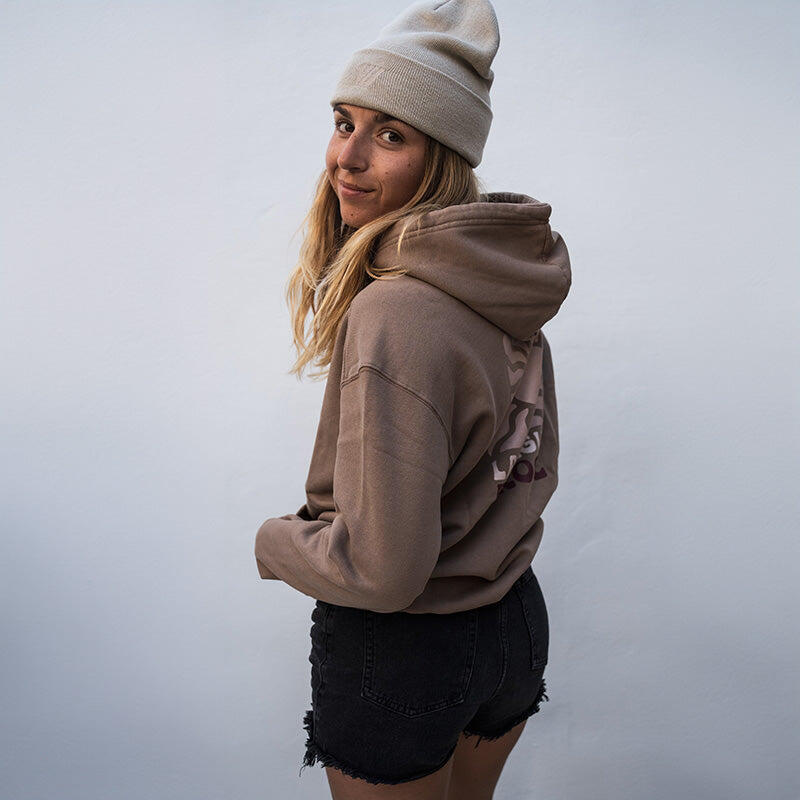 Sudadera con capucha de algodón orgánico La Vague Feroce - Topo 3/4