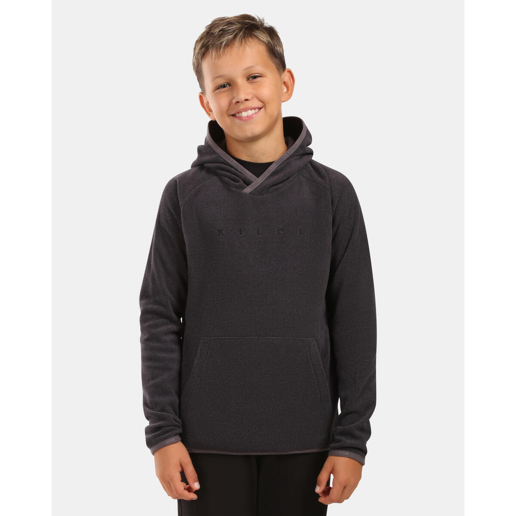 Kilpi - Sweat À Capuche En Molleton Garçon Kilpi Flond-jb - Polaire - Noir - Decathlon
