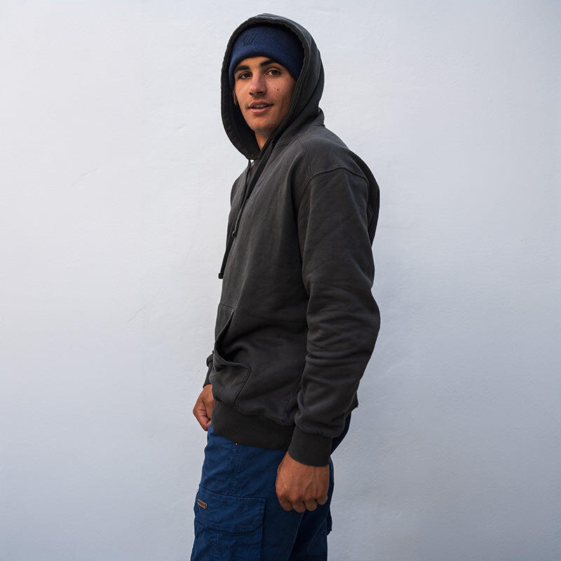 Hoodie coton bio Feroce Wave - Noir 3/5