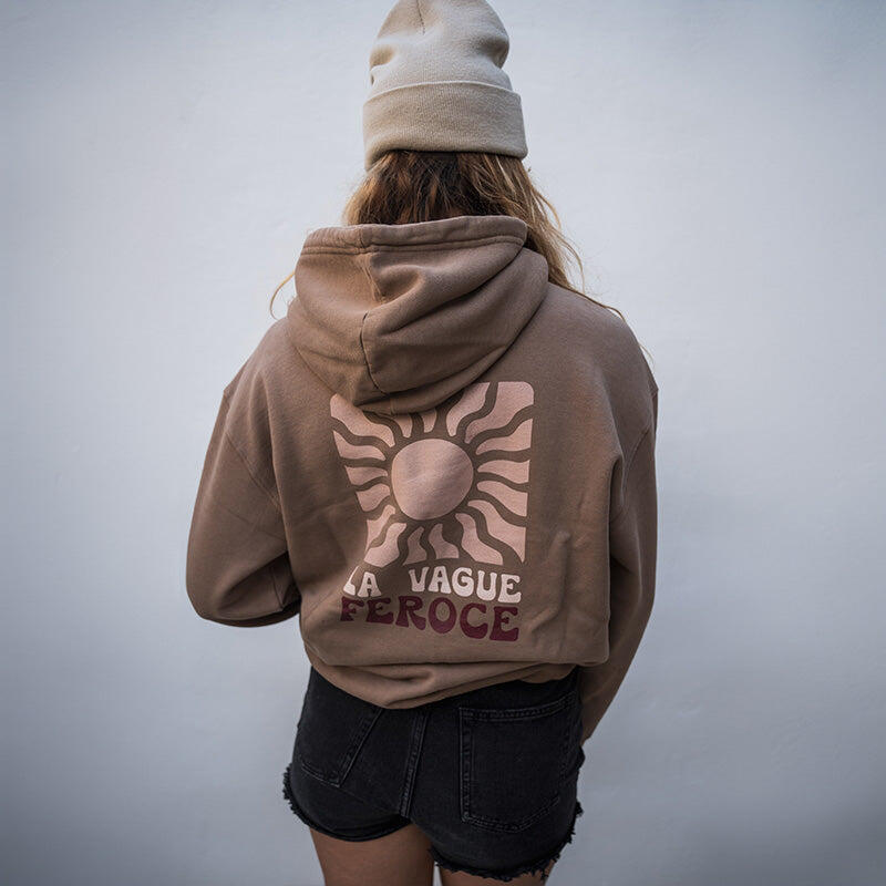 Sudadera con capucha de algodón orgánico La Vague Feroce - Topo 2/4