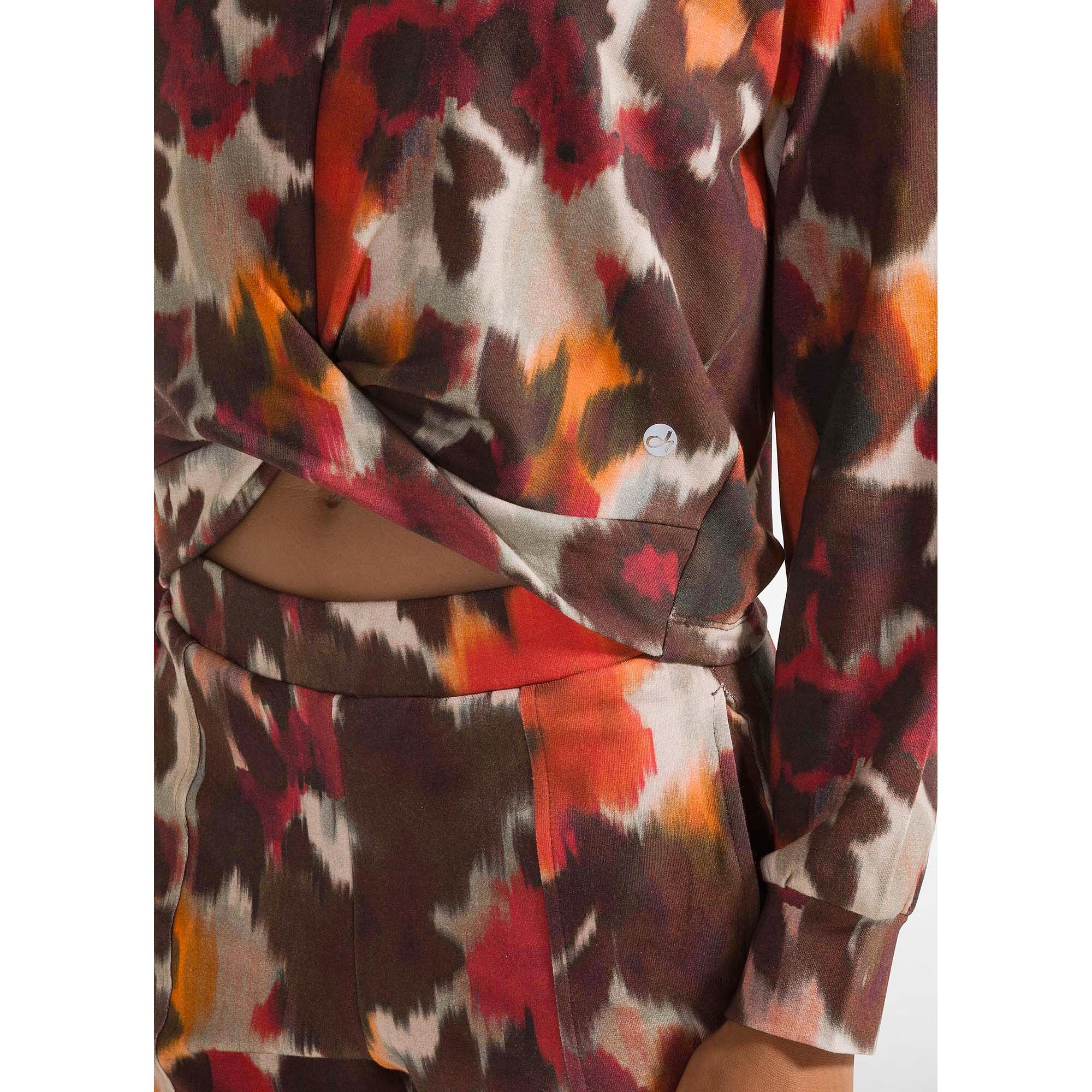 Felpa Deha Allover Knotted Cotton-Modal Hoodie Vrouwen 4/5
