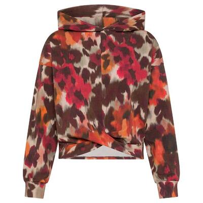 Felpa deha allover knotted cotton-modal hoodie vrouwen