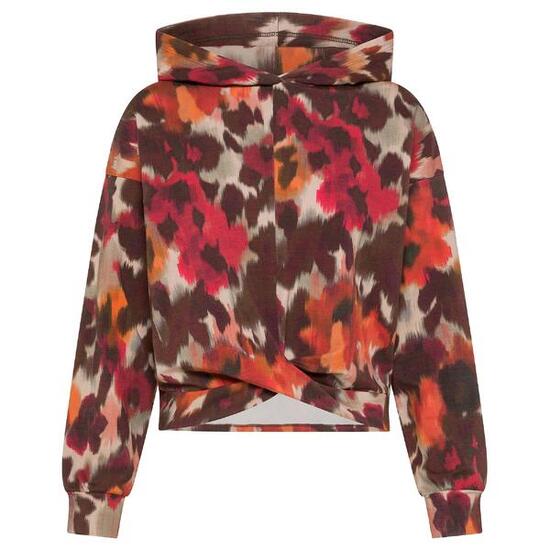 Felpa Deha Allover Knotted Cotton-Modal Hoodie Femme