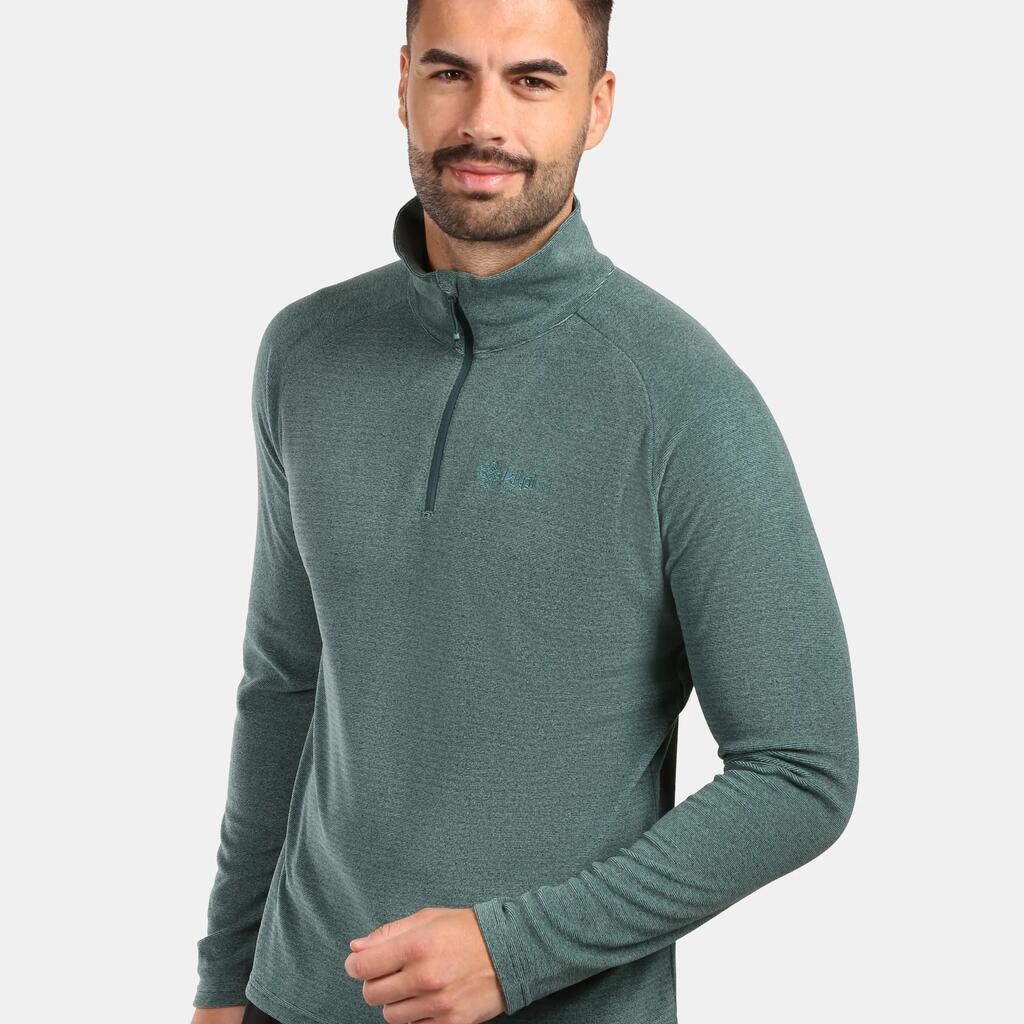 Kilpi Almeri-M Men's Fleece Sweatshirt with Short Zip, Green