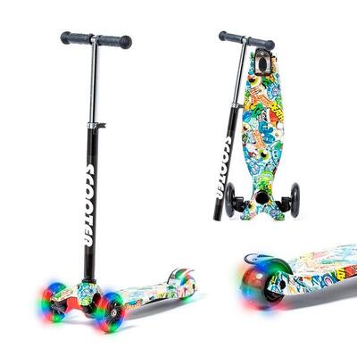 Monopattino 3 Ruote Para Niños ATAA Flash Regolabile Con Luci LED