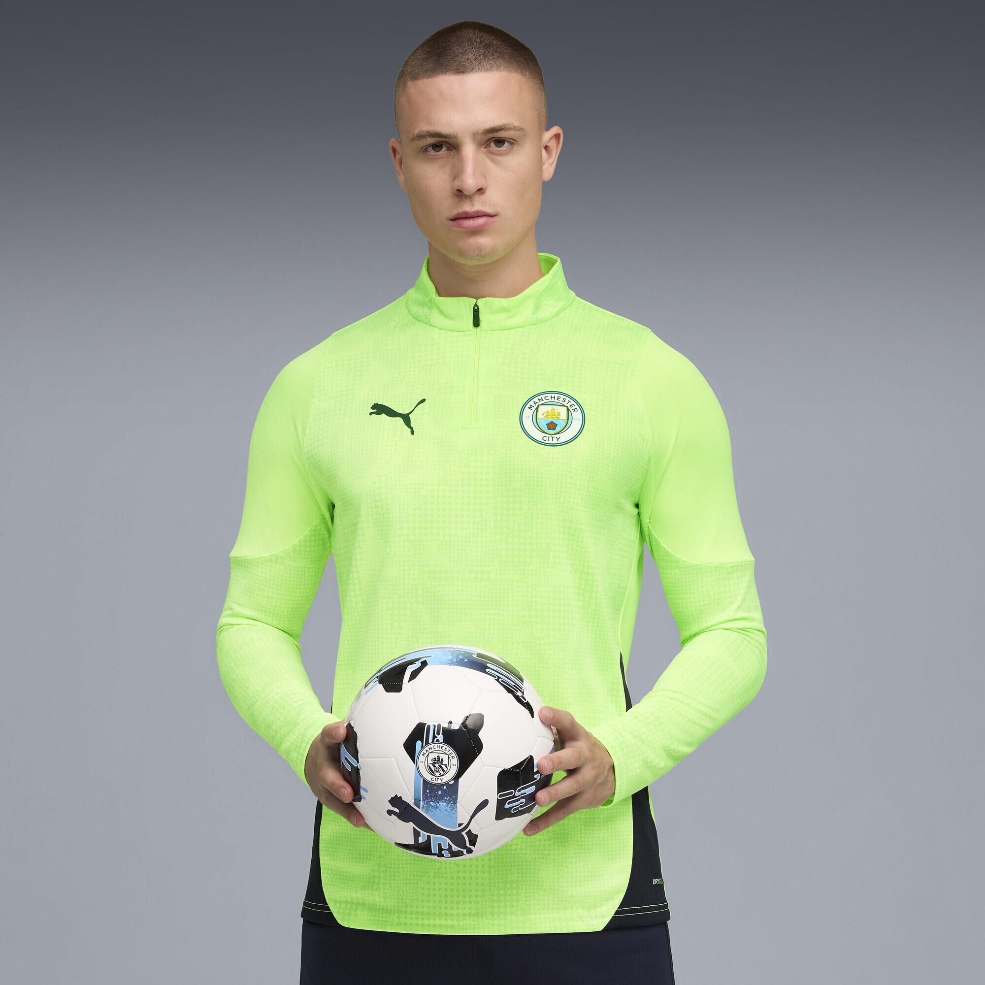 Męska bluza treningowa Manchester City z zamkiem 1/4 PUMA