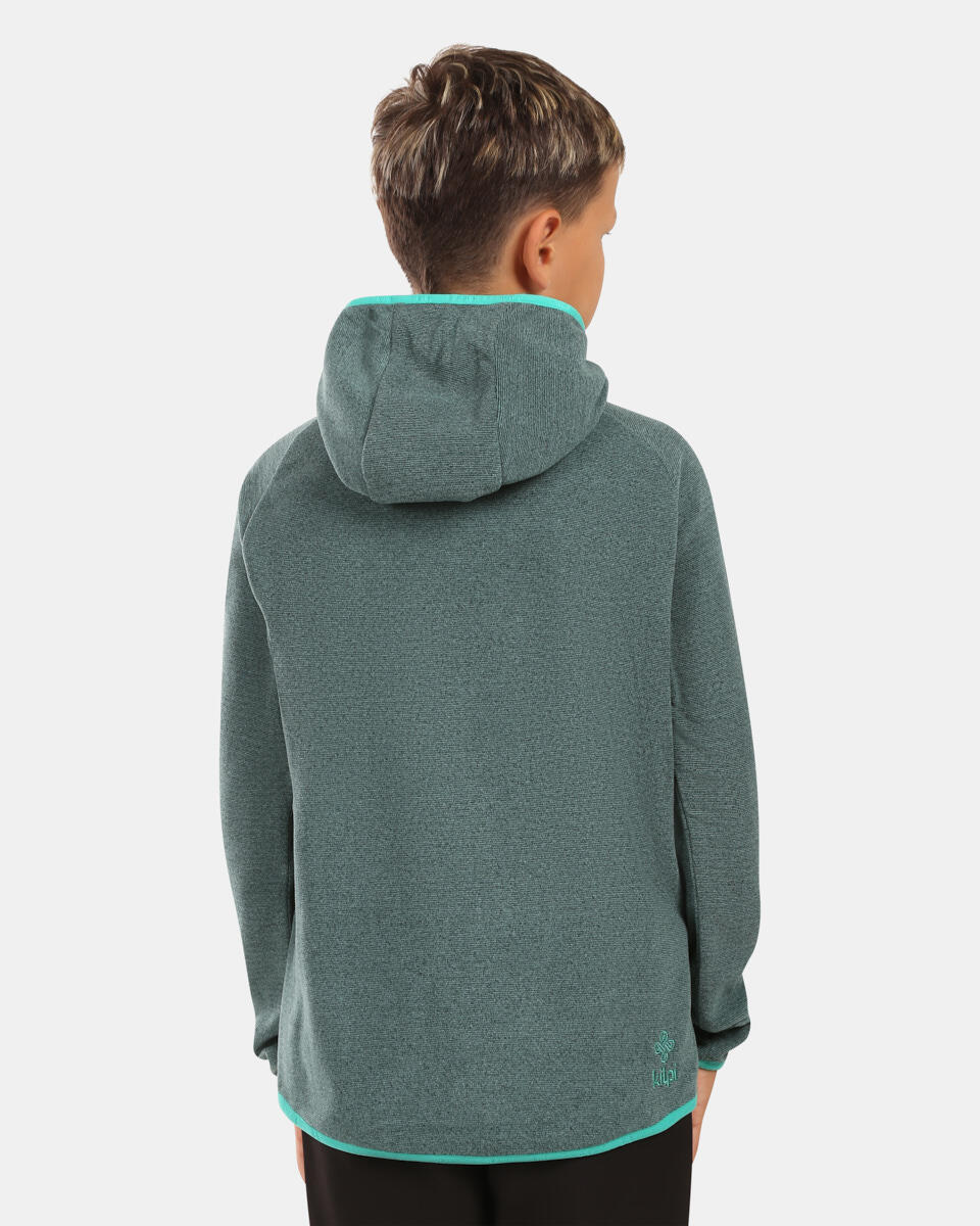 Sweat à capuche garçon Kilpi Flond-JB vert 2/4