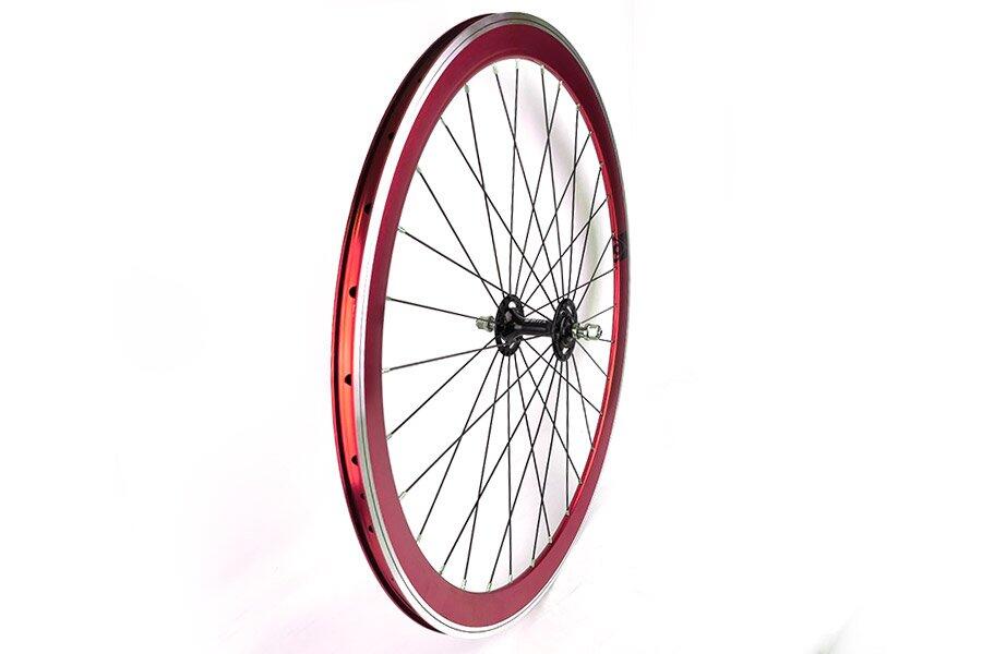 Roue Avant Fixie Origin8 Rouge Adz (Rayon radial) 3/5