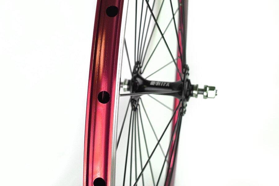 Roue Avant Fixie Origin8 Rouge Adz (Rayon radial) 2/5