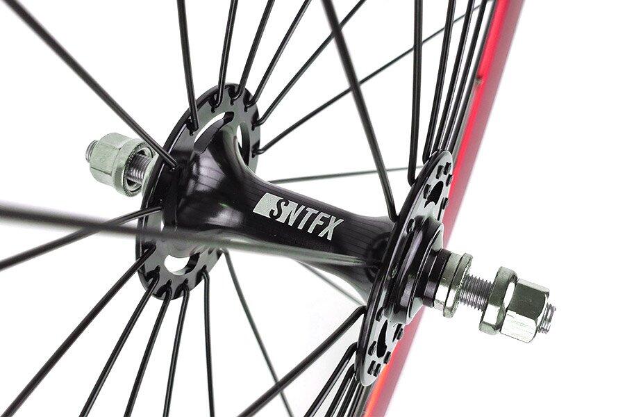 Roue Avant Fixie Origin8 Rouge Adz (Rayon radial) 4/5