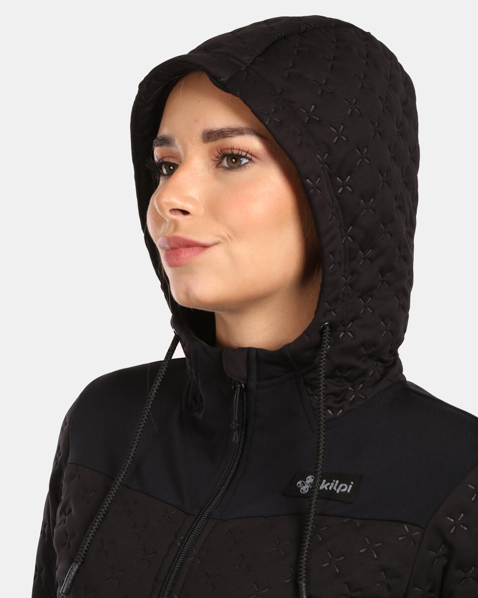 Sweat polaire à capuche Kilpi Nevia-W femme, noir 5/6