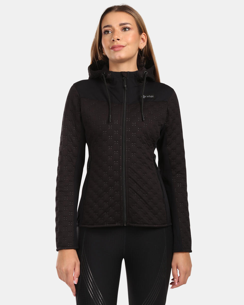 Sweat polaire à capuche Kilpi Nevia-W femme, noir 1/6