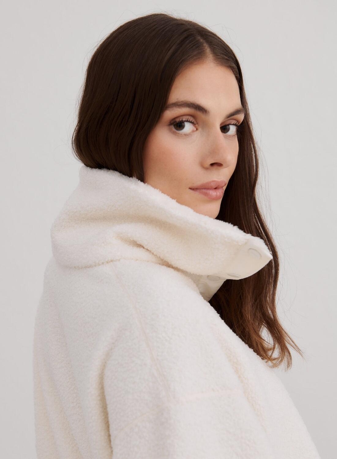 Forro Polar Mujer Outdoor Transpirable Forrado Pelo Sintético Manga Larga Crudo 6/7