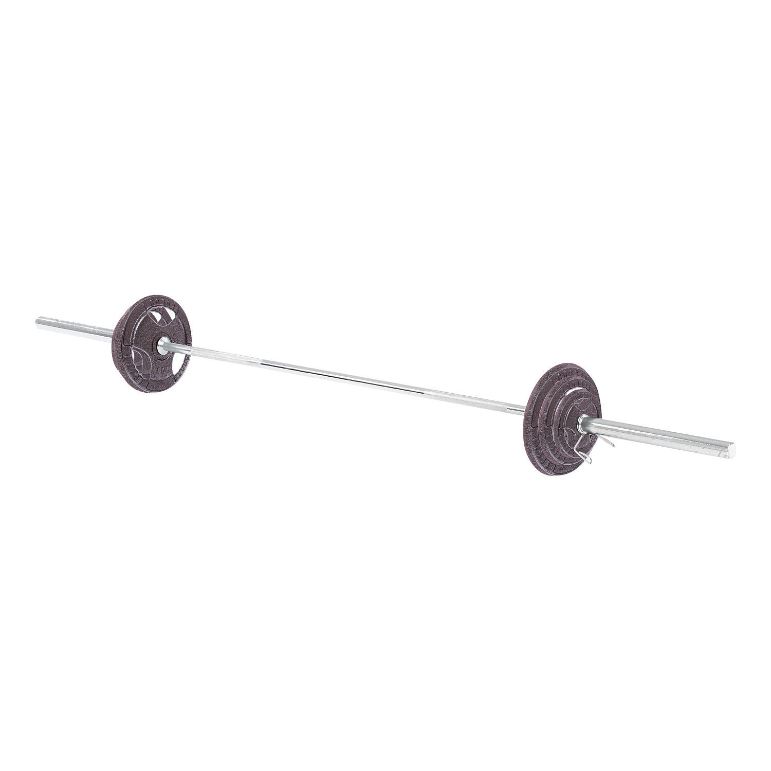 Kit d’haltères longs 60 kg ou 85 kg Fonte 85 kg Unisexe 1/1