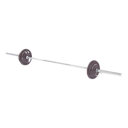 Kit d’haltères longs 60 kg ou 85 kg Fonte 85 kg Unisexe