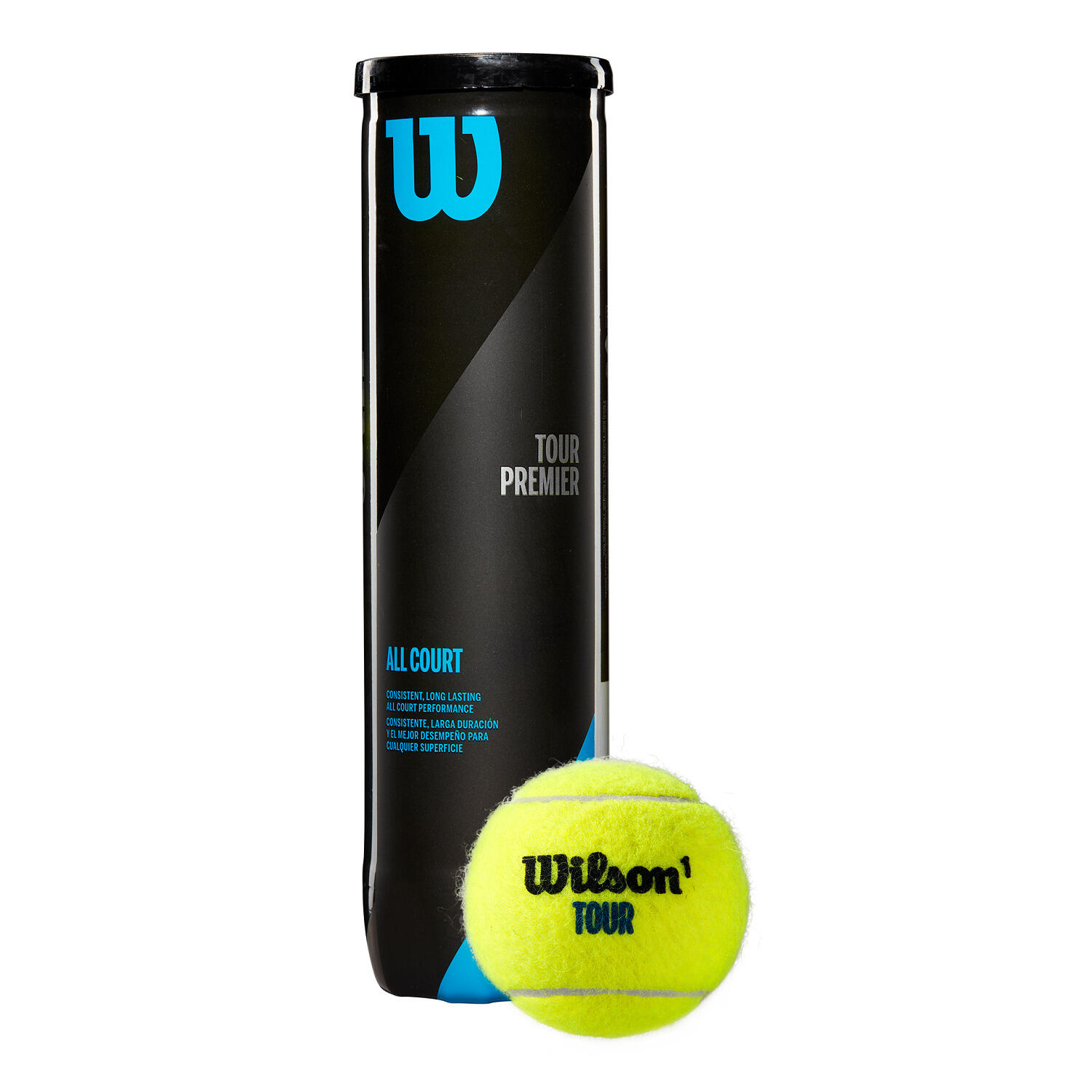Wilson - Bote De 4 Bolas De Tenis Wilson Tour Premier All Court - Porte-balle - Jaune - Taille Unique - Decathlon
