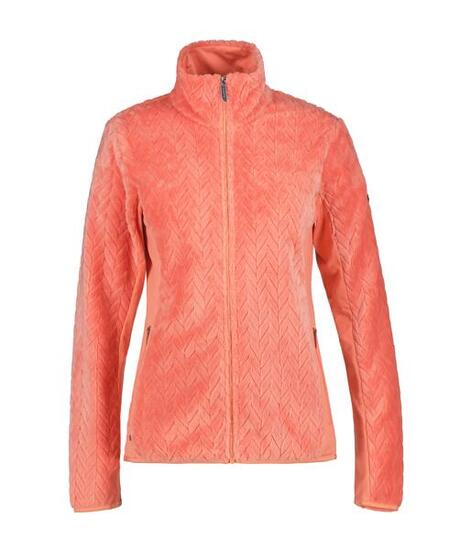 Ikaala Vest Dames Lange rits fleece Abricot