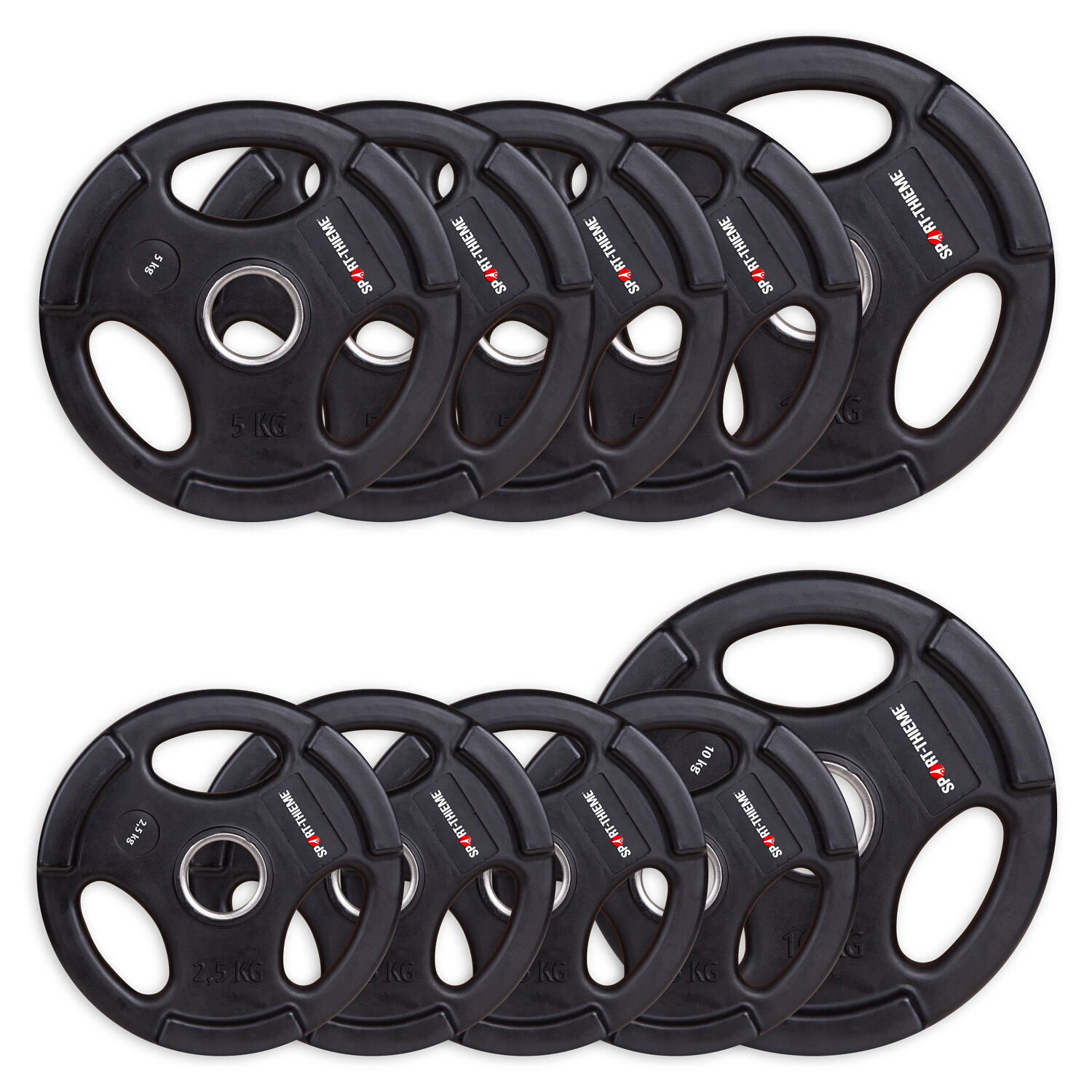 Hantelscheiben-Set Wettkampf, PU Gewichtheben Unisex 1/1