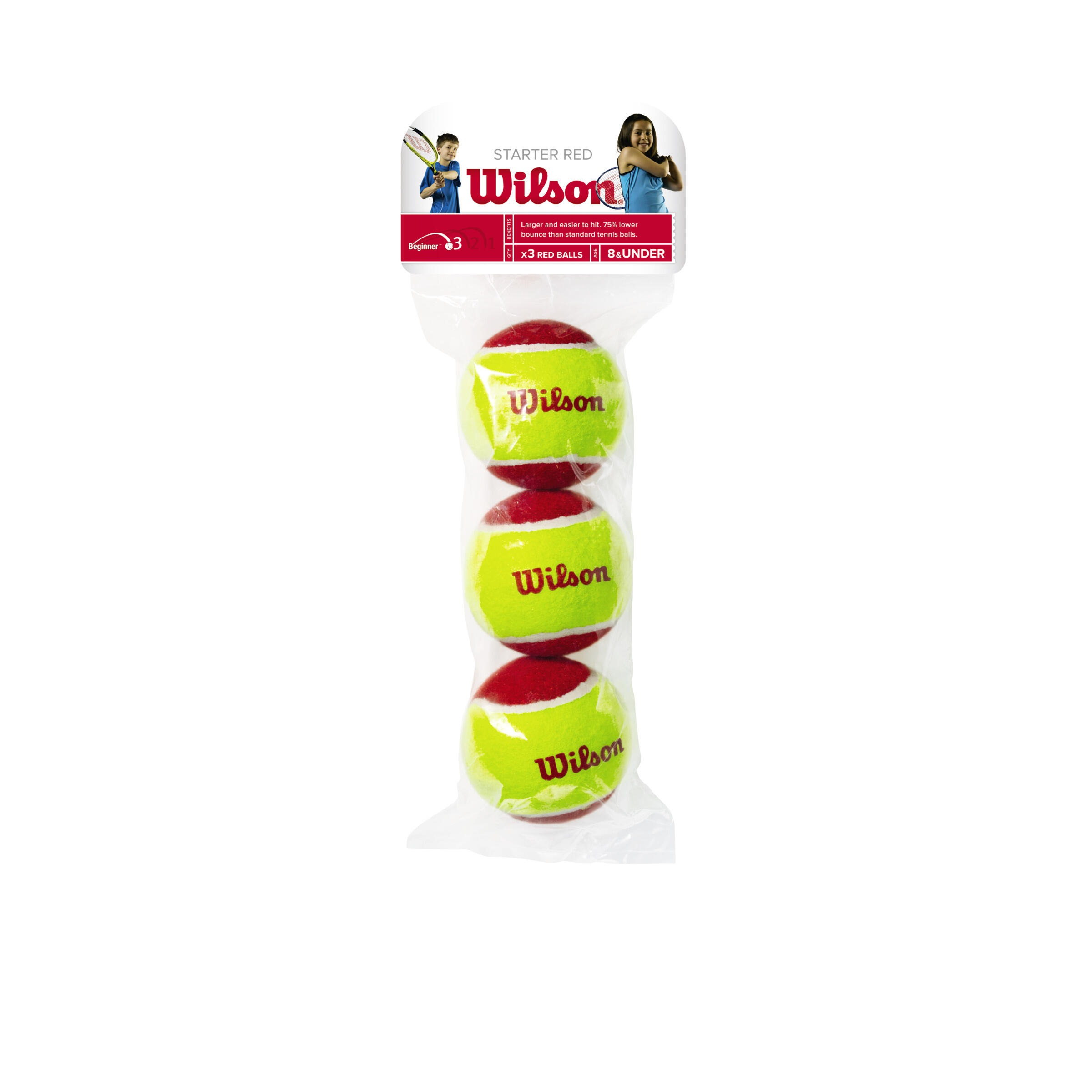 Wilson - Balles De Tennis Wilson Starter (x3) - Balle De Tennis - Rouge - No Size - Decathlon