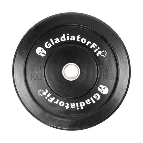 Olympische Scheibe schwarz Gummi "Bumper Plate" Ø 51mm GladiatorFit
