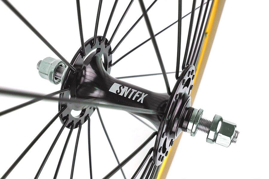 Jeu De Roues Santafixie Single-Speed 700C – Profil 30 Mm Alu, Pneus 700x25C, Moyeu Flip-flop 16 Dents, Montage Main, Prêt à Rouler