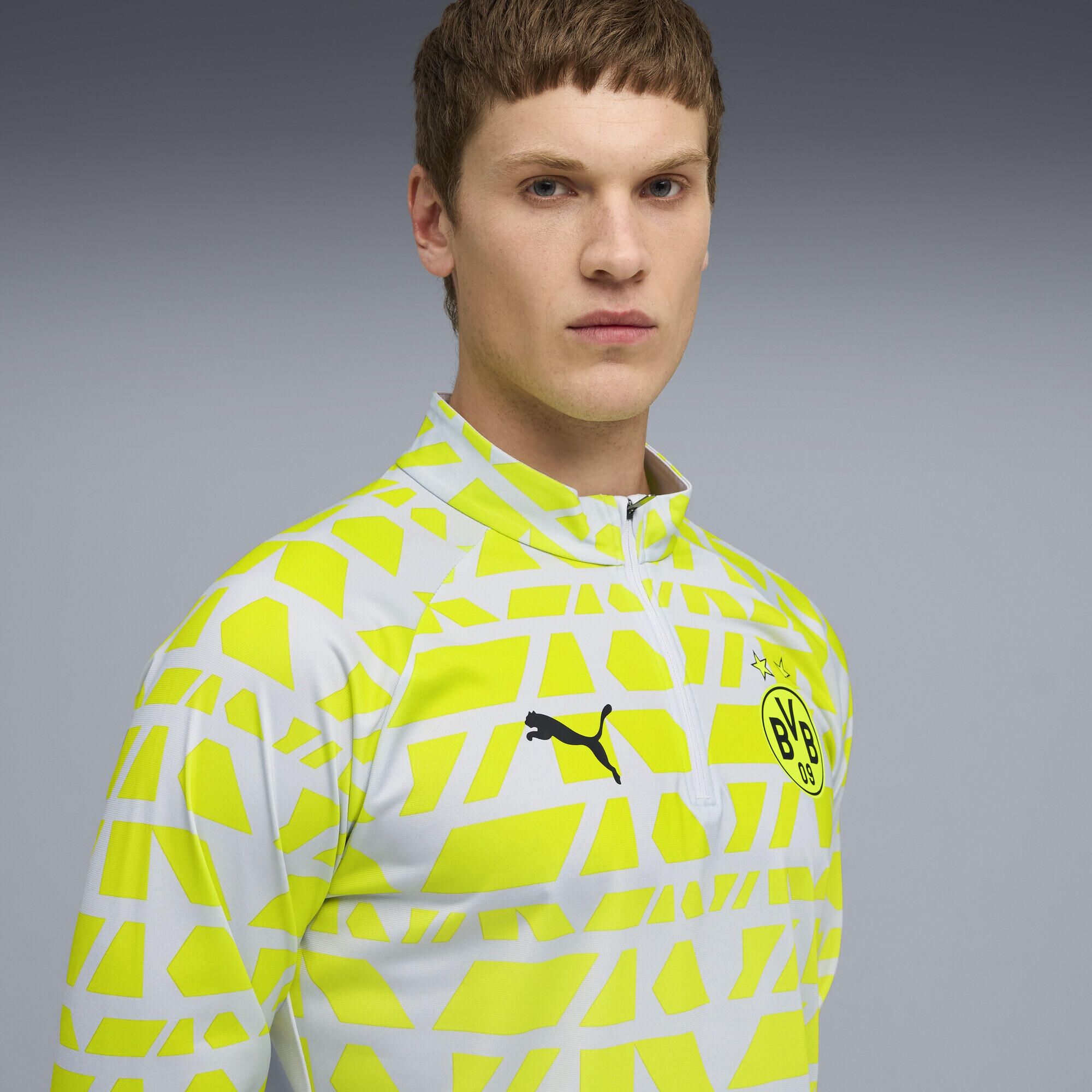Haut d'avant-match à 1/4 zip Borussia Dortmund Homme PUMA 3/6