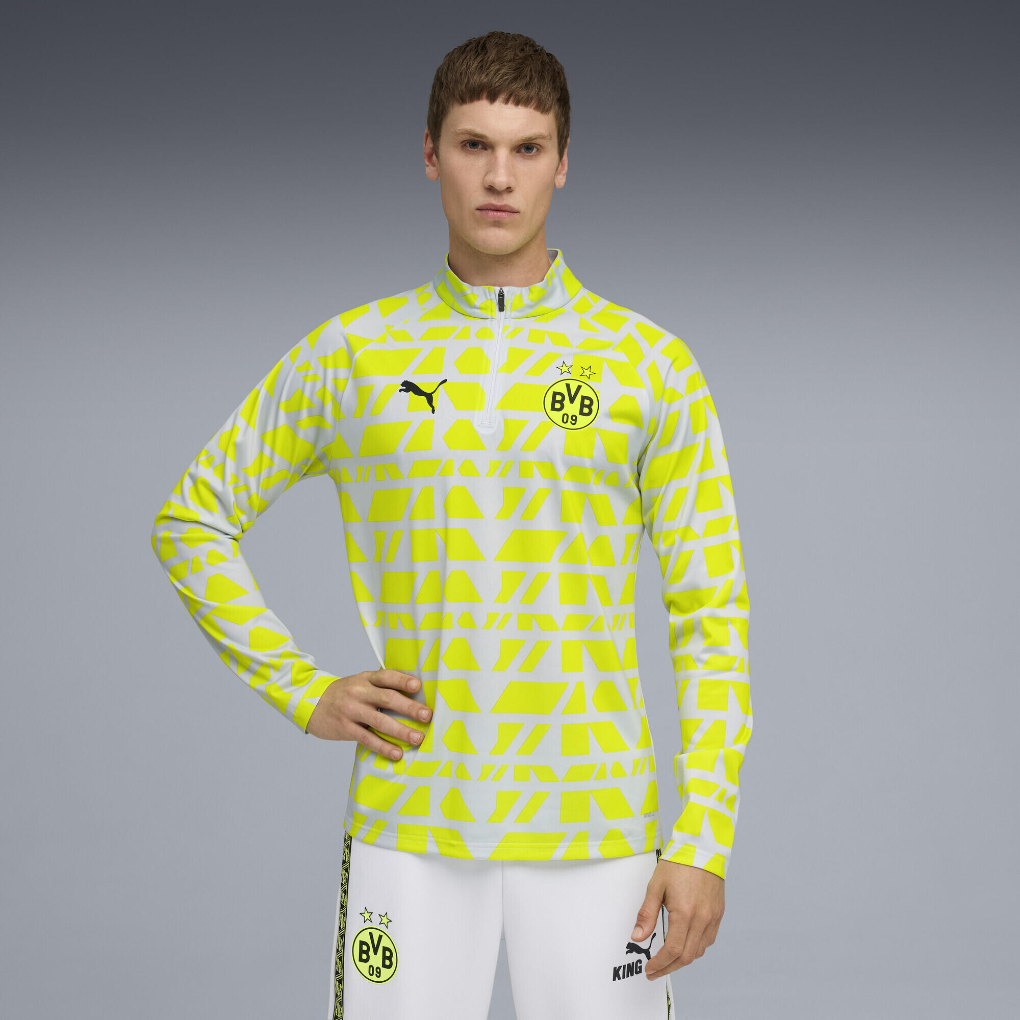 Haut d'avant-match à 1/4 zip Borussia Dortmund Homme PUMA 2/6